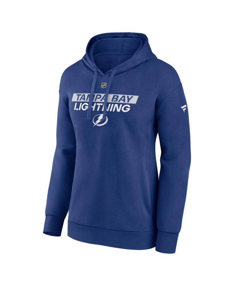 Women's Blue Tampa Bay Lightning Authentic Pro Core Primary Fleece Pullover Hoodie