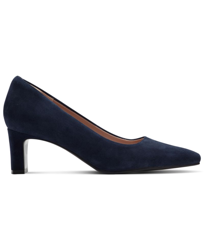 Women's Merida Total Motion Suede Block Heel Pumps