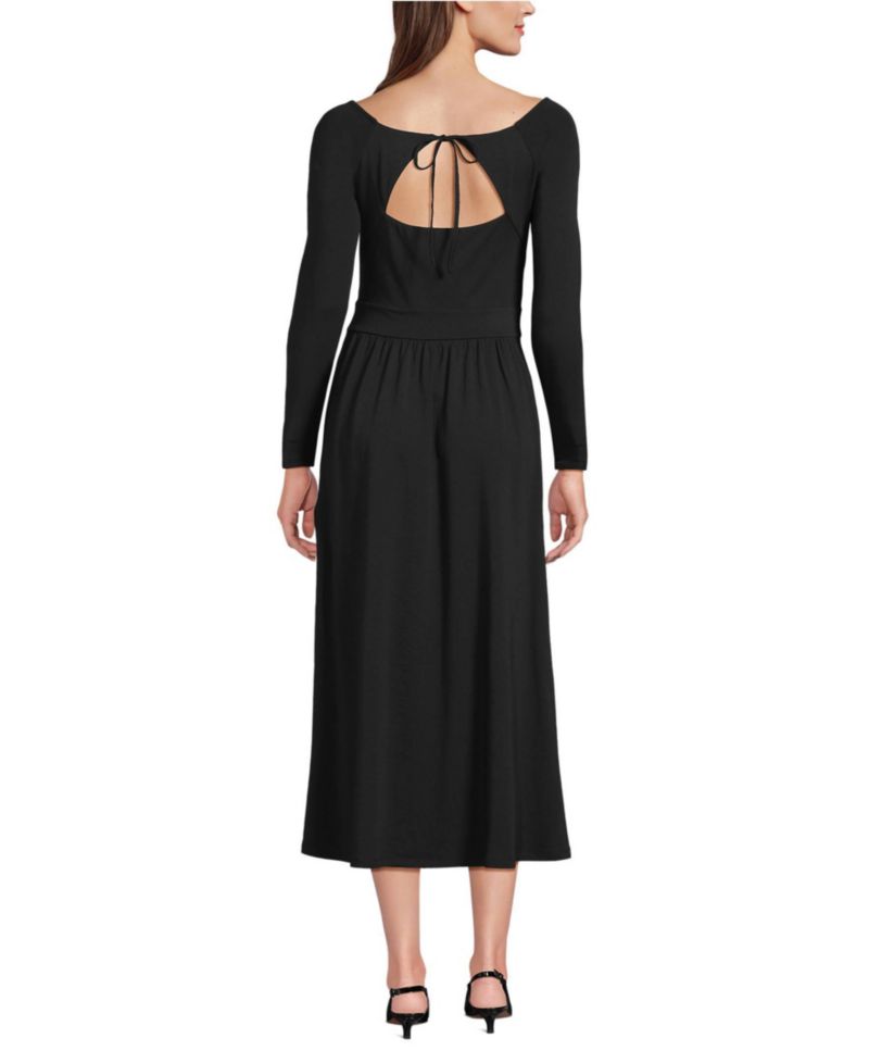 Women's Cotton Modal Off Shoulder Midi Dress