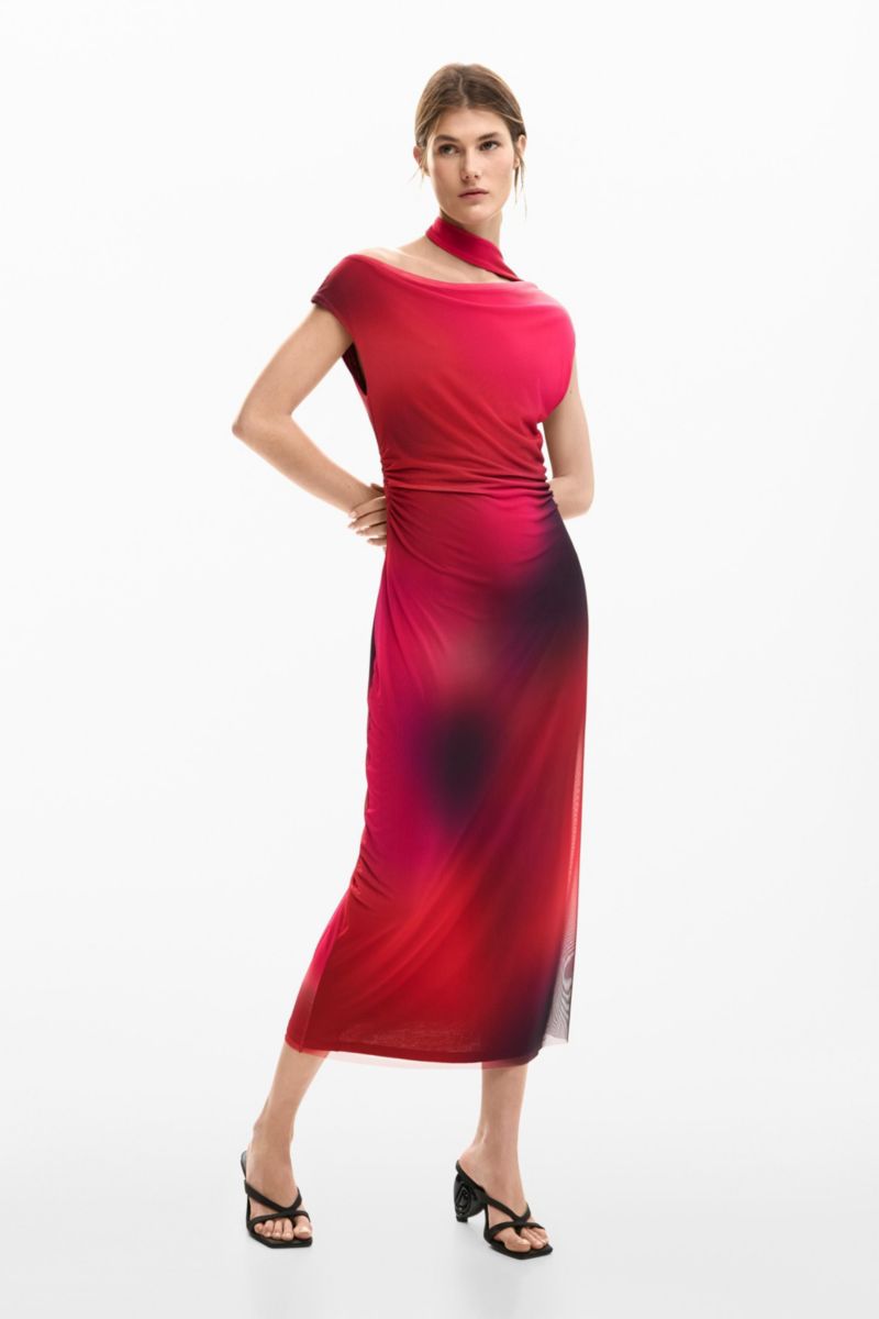 Women's Asymmetric Draped Dress