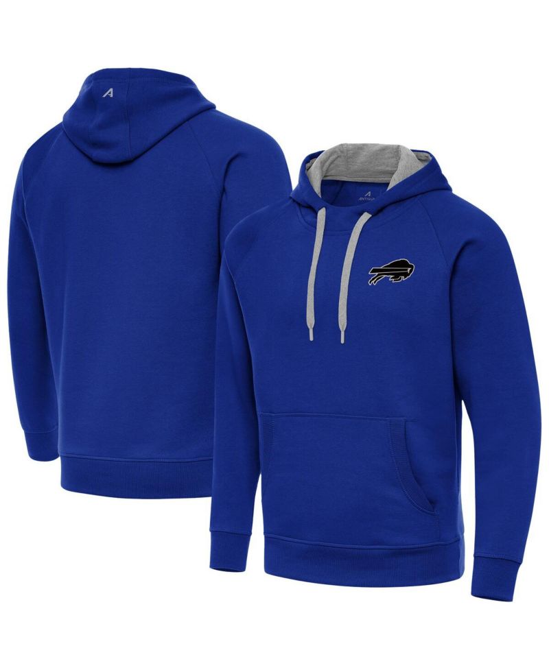 Men's Royal Buffalo Bills Brushed Carbon Victory Pullover Hoodie