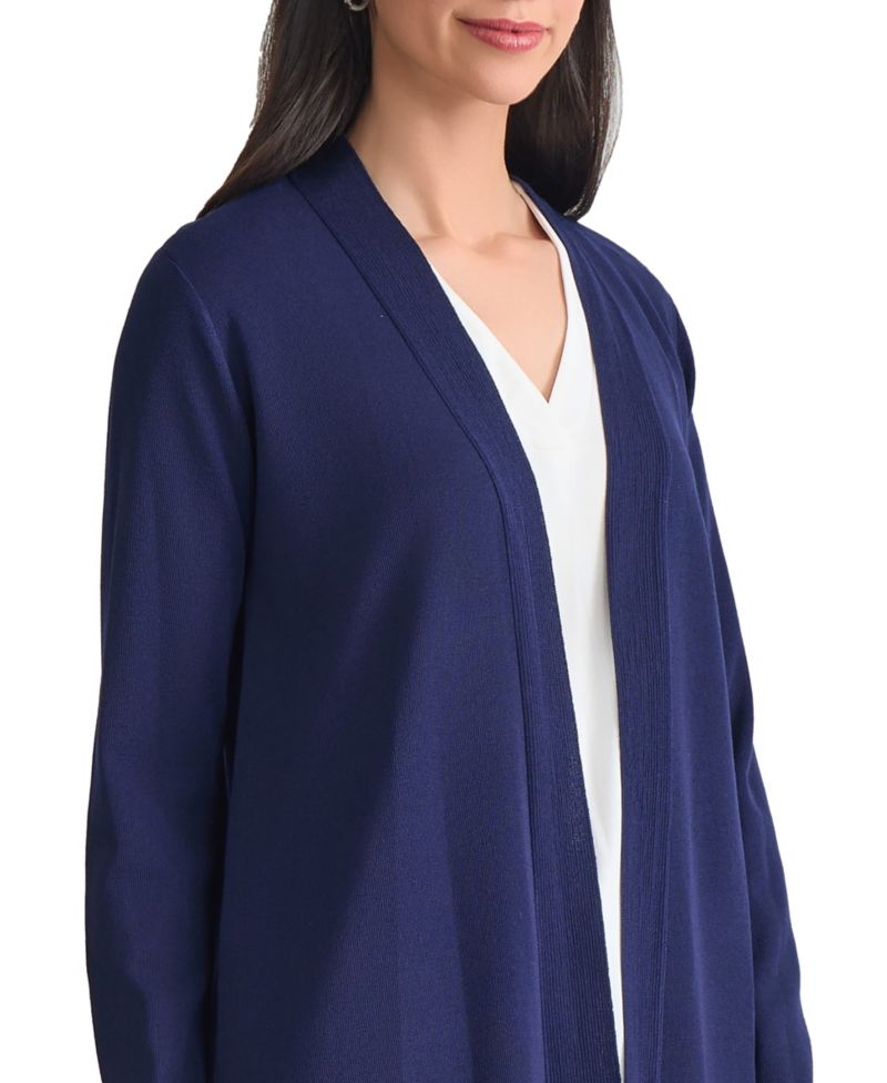 Petite Icon Open-Front Relaxed Cardigan