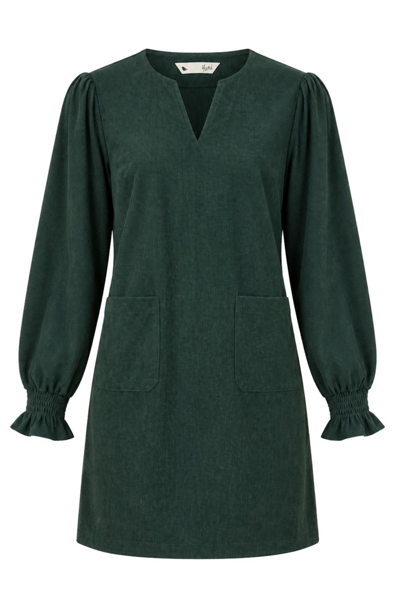 Women's Long Sleeve V-Neck Mini Dress