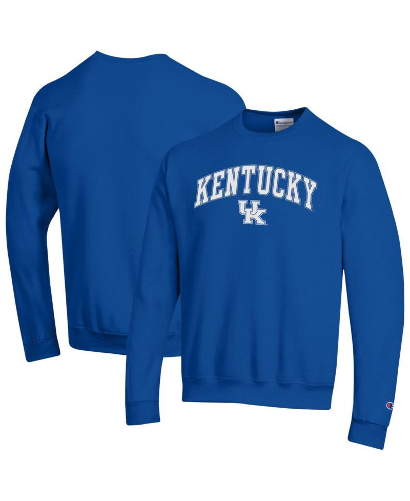 Men's Royal Kentucky Wildcats Arch Over Logo Pullover Sweatshirt