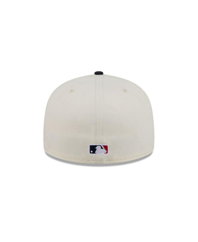 Men's Cream/Navy Washington Nationals Bullpen Cart 59FIFTY Fitted Hat
