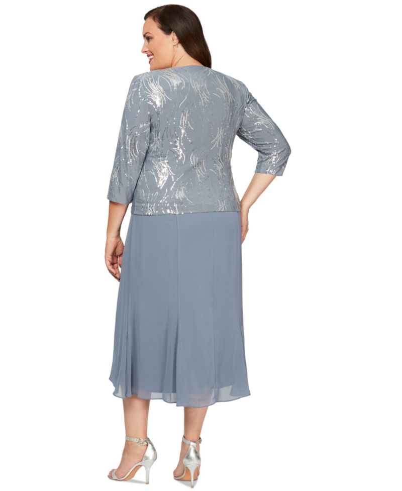 Petite 2-Pc. Embellished Jacket & A-Line Dress Set
