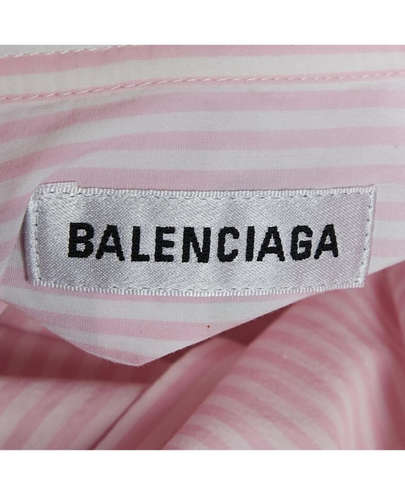 Women's Stripe Cotton Neck Tie Detail Oversized Shirt