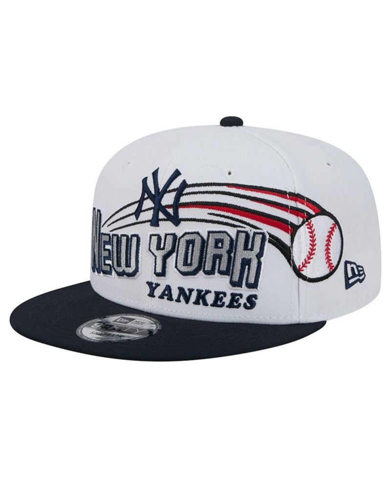 Men's White New York Yankees Retro Sweep 9FIFTY Snapback Hat
