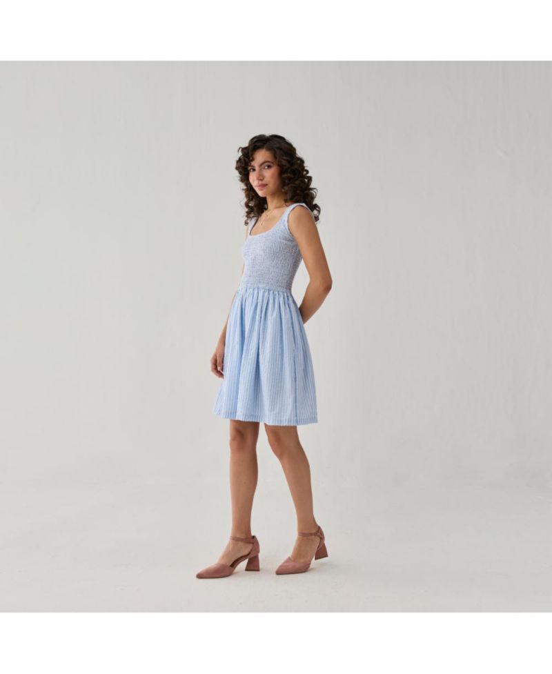 Women's Smocked Tencel Short Dress
