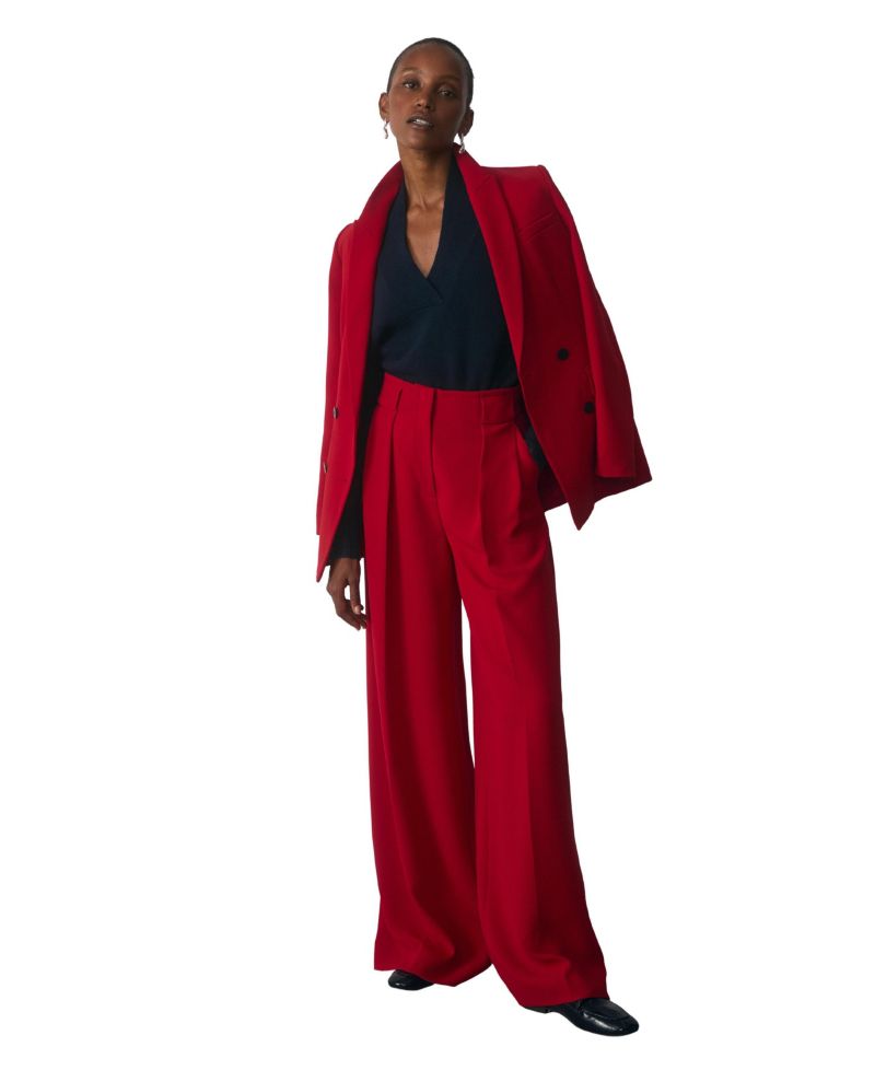 Women's Orta Merino Wool and Cashmere V-Neck Long-Sleeve Sweater