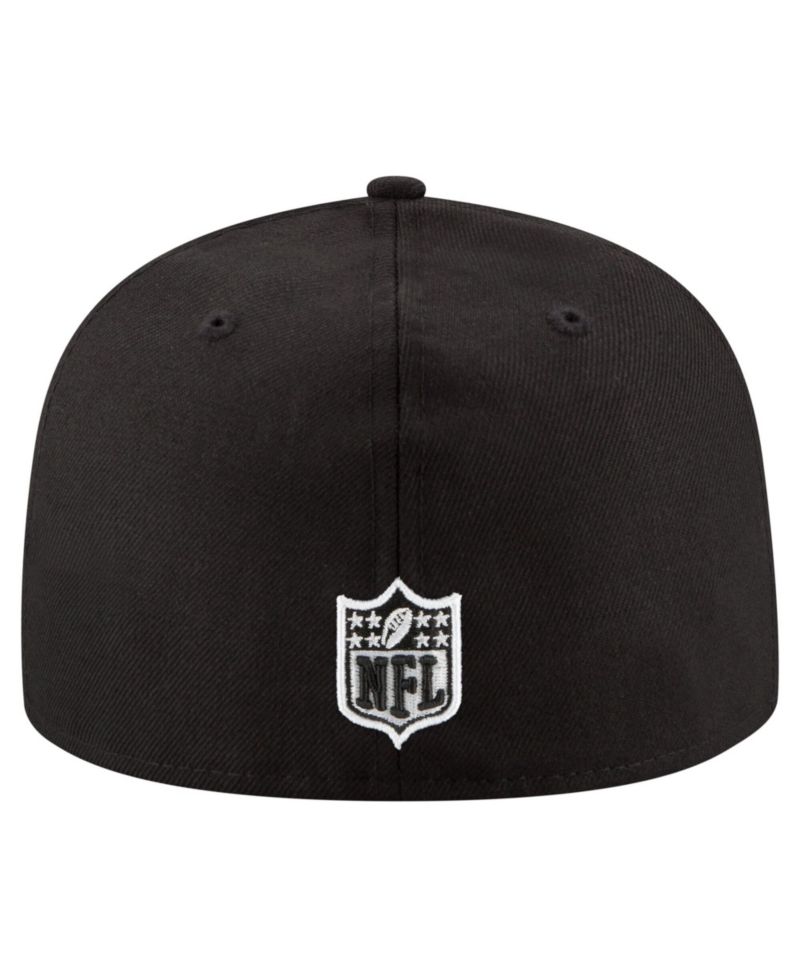 Men's Black Tennessee Titans Black White 59FIFTY Fitted Hat