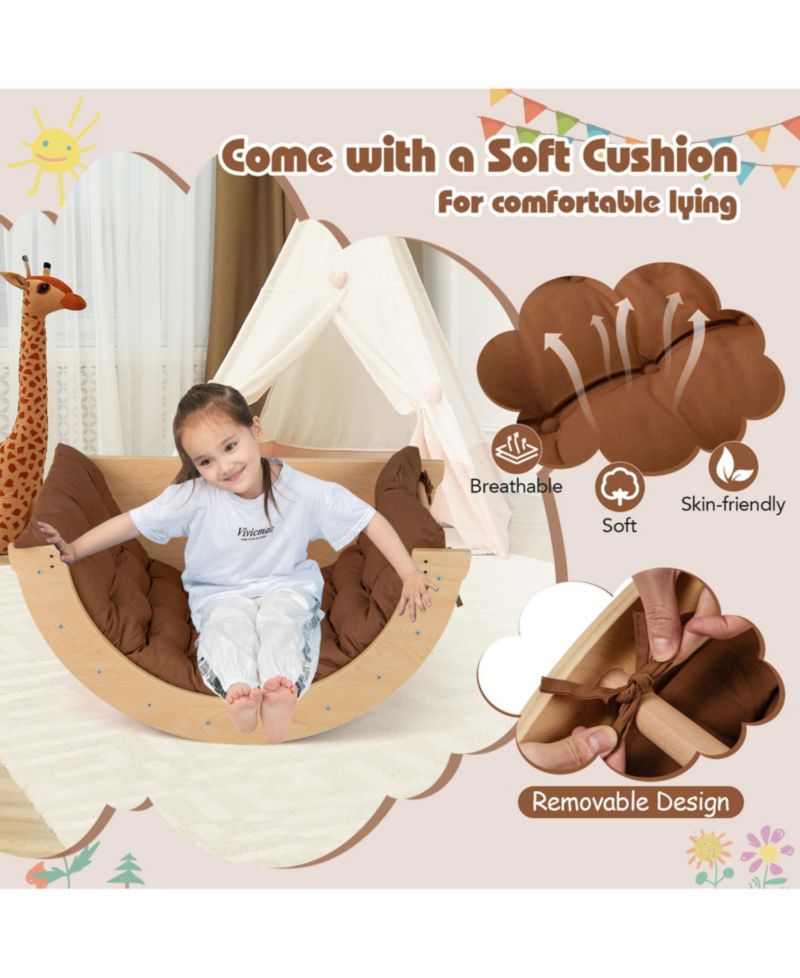 Baby 6-in-1 Montessori Climbing Arch with Cushion