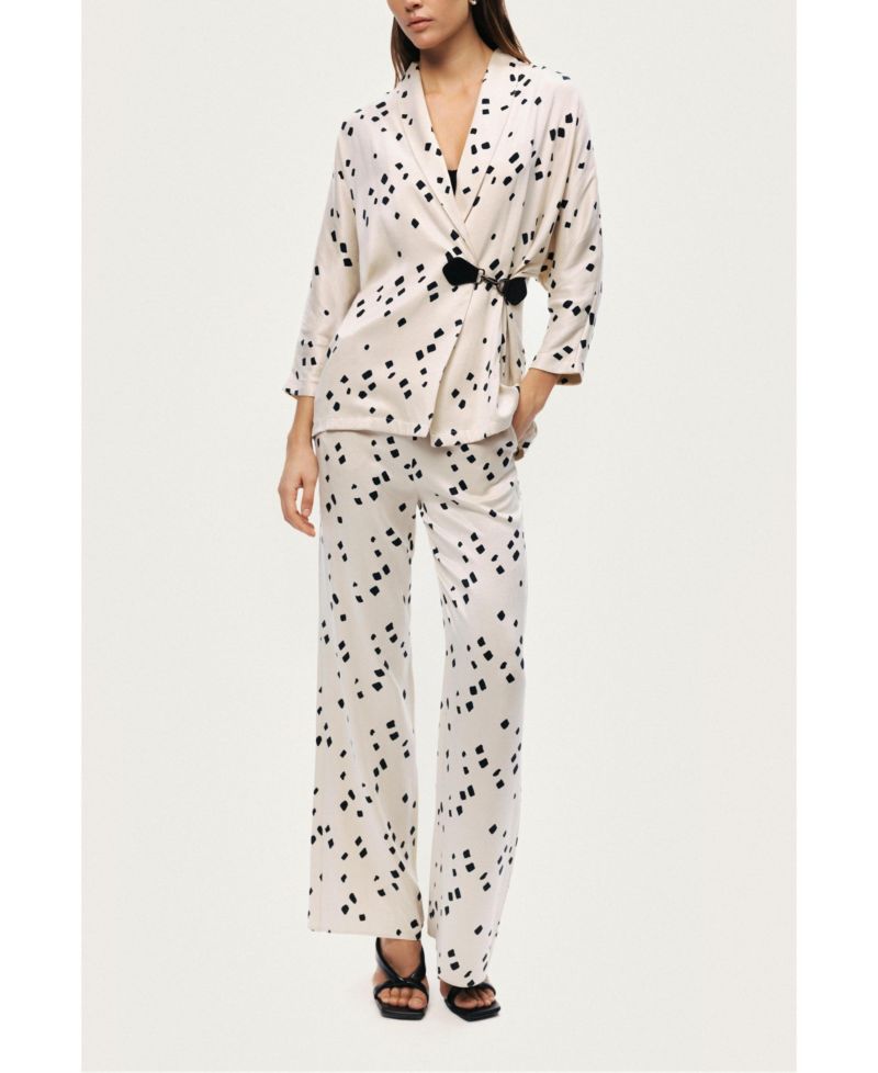 Women's Printed Wide-Leg Pants