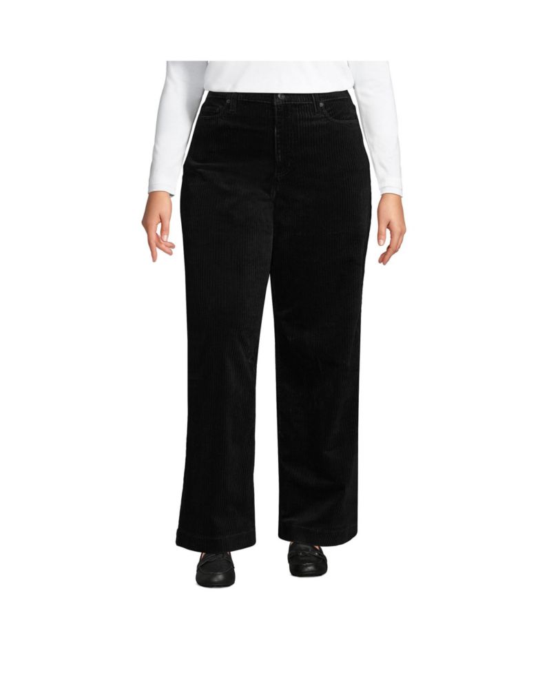 Women's High Rise Wide Leg Corduroy Pants
