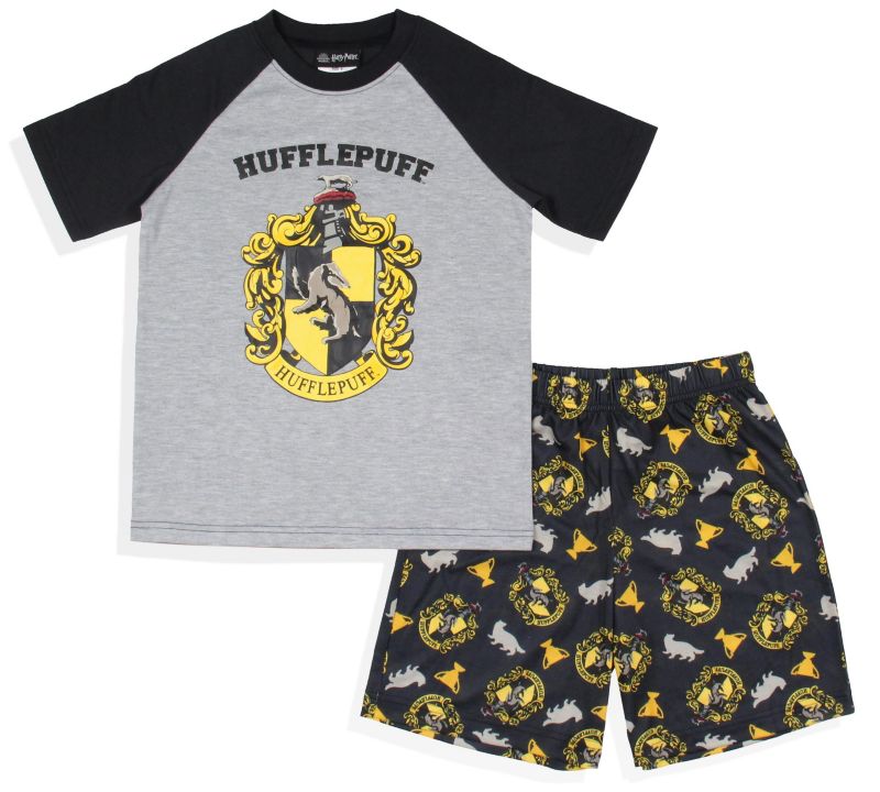 Boys' Hogwarts Castle All Houses Kids 2 Piece Raglan Pajama Set
