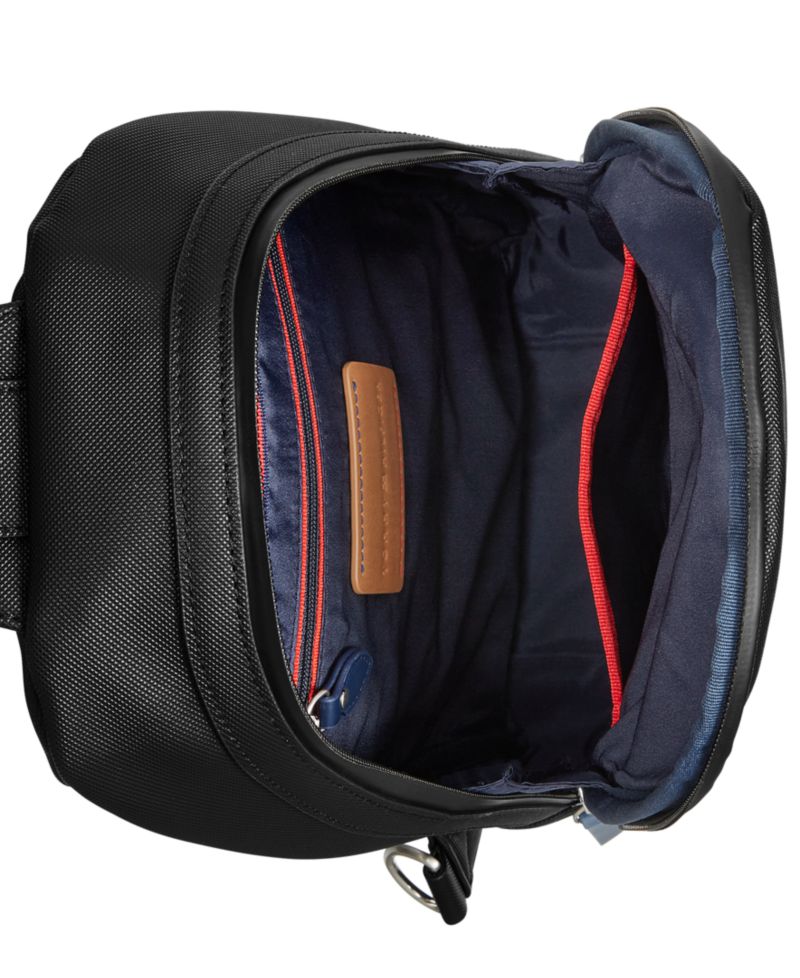 Men's Leo Logo Embossed Sling Backpack