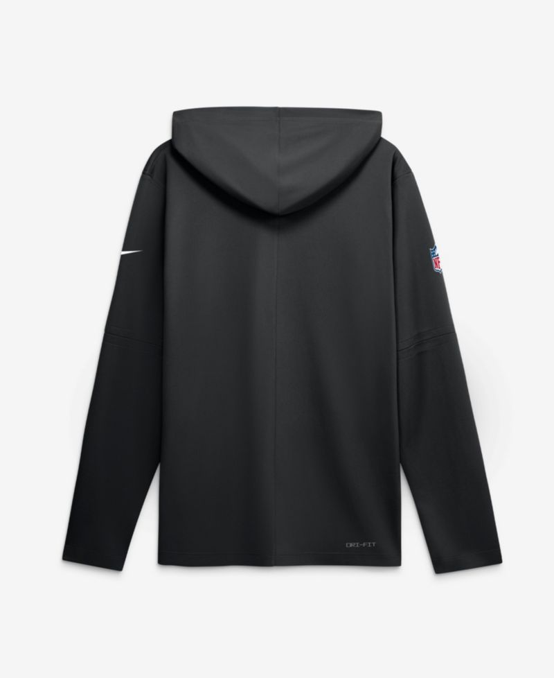 Men's Black New Orleans Saints Sideline Game On Lightweight Long Sleeve Hooded Dri-FIT Top