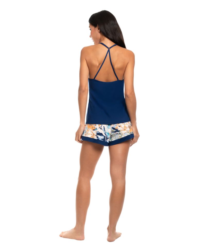 Women's Printed Wrapper, Camisole and Shorts, 3-Piece Set