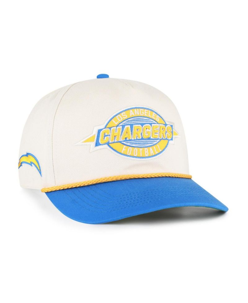 Men's Natural Los Angeles Chargers Frame Out Two Tone Hitch Adjustable Hat