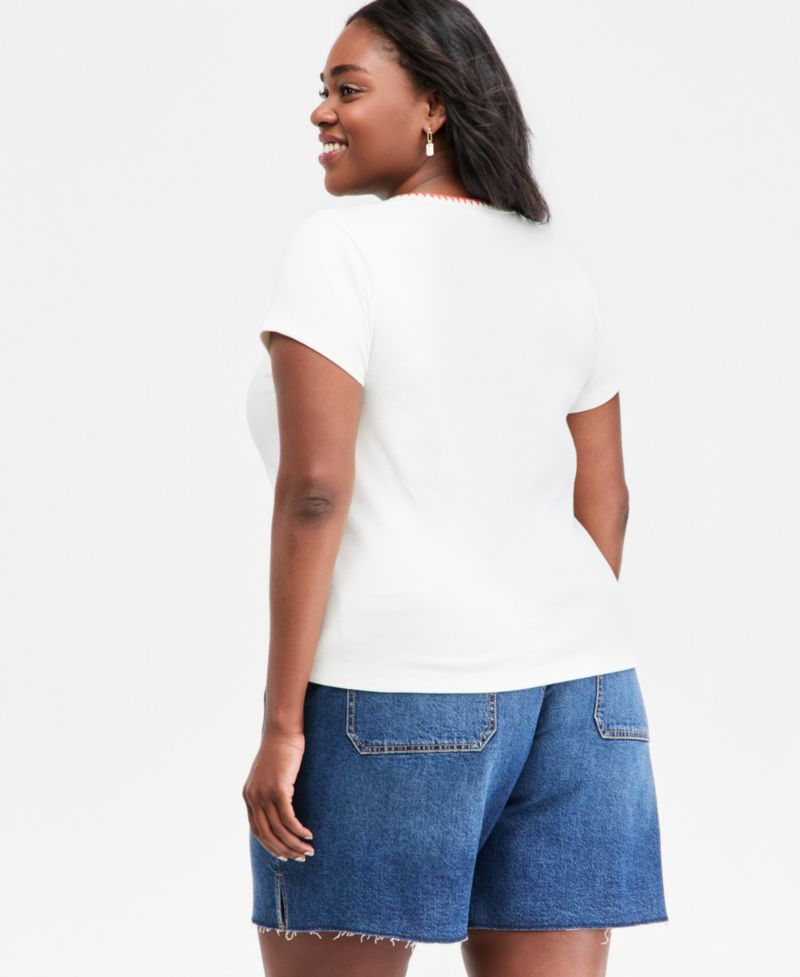 Plus Short-Sleeve Vacay Graphic T-Shirt