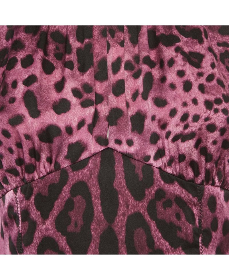 Women's Leopard Print Satin Top