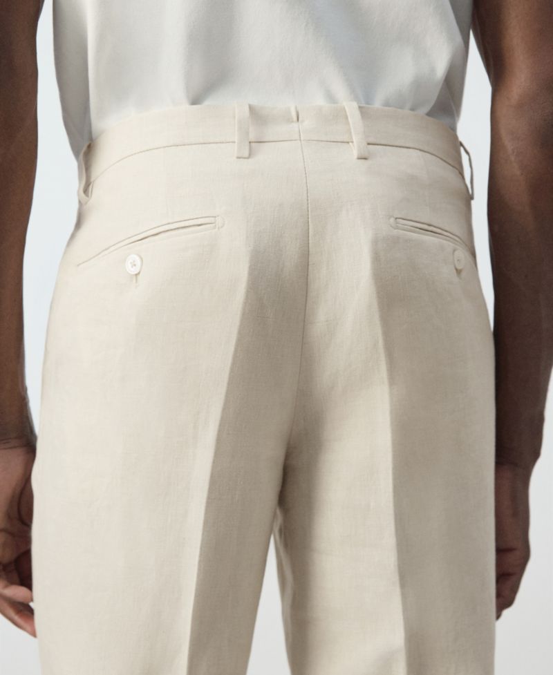 Men's Amalfi Linen Slim-Fit Suit Pants