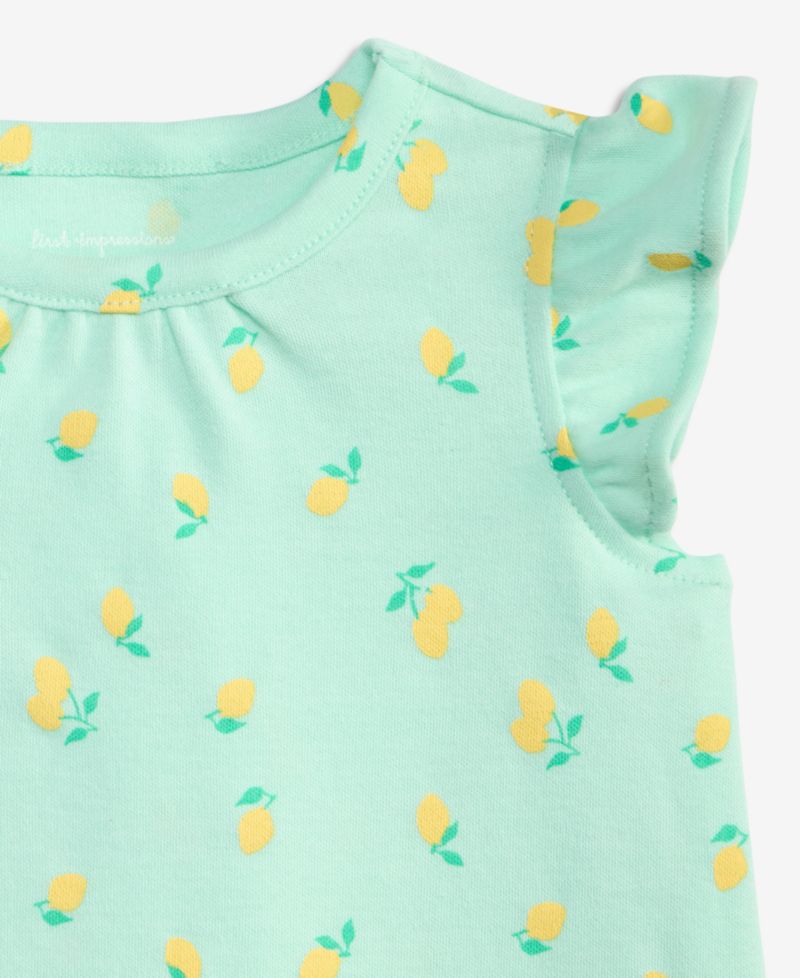 Baby Girls' 3M-24M Mix and Match Lemon-Print Flutter-Sleeve T-Shirt