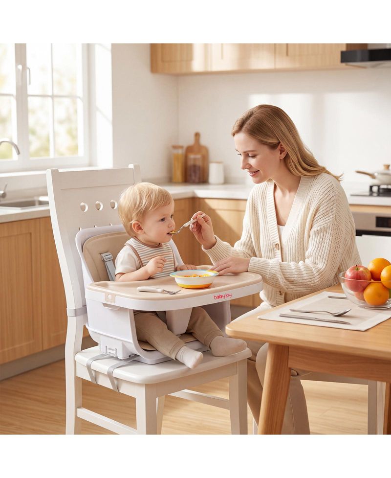 4-in-1 Convertible Baby High Chair with Detachable and Adjustable Tray