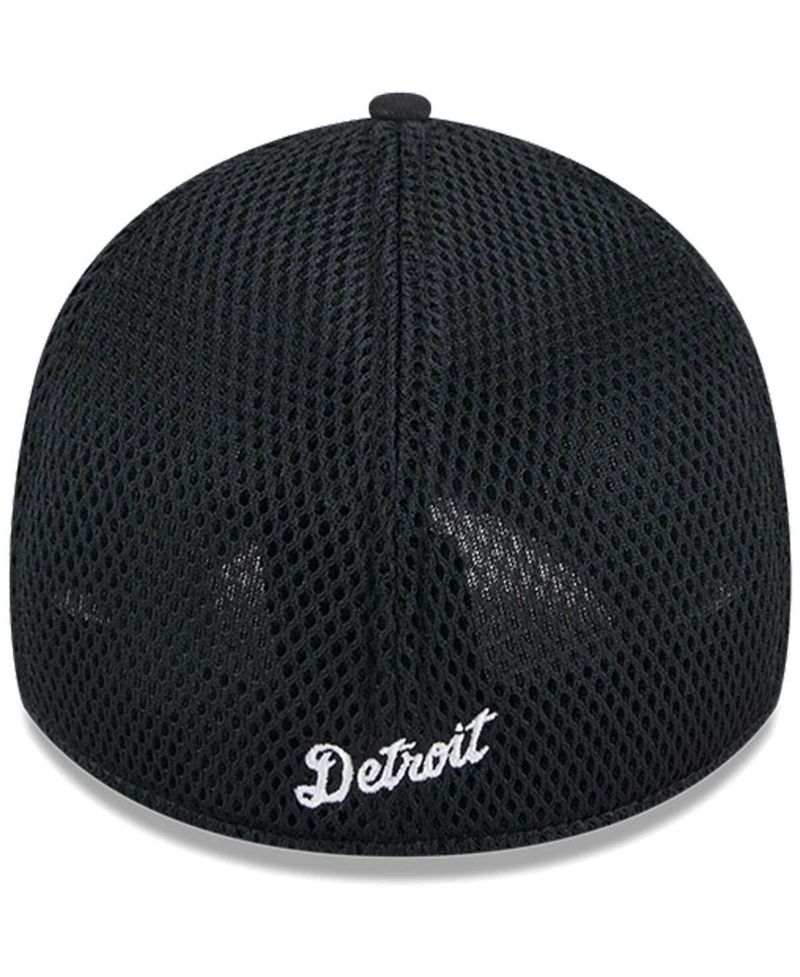 Men's Detroit Tigers Evergreen Black White Neo 39Thirty Flex Hat