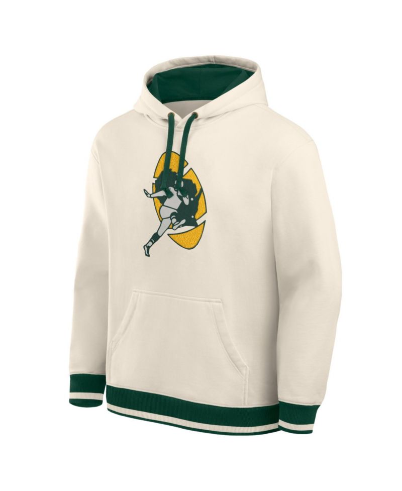 Men's Green Bay Packers Heritage First Heavyweight Fleece Pullover Hoodie