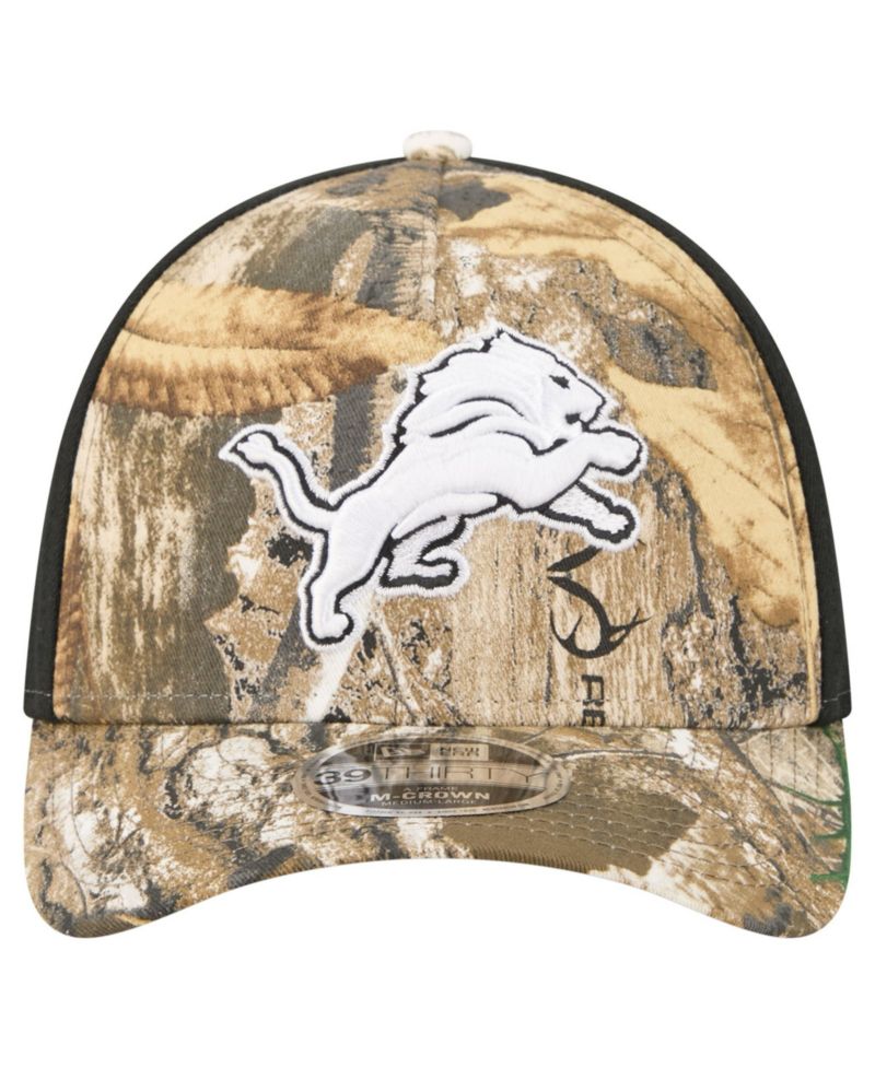 Detroit Lions Real Tree 39THIRTY Stretch Fit Baseball Cap