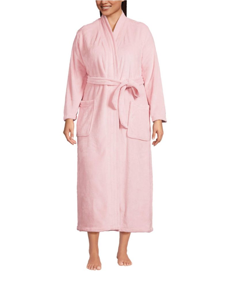 Plus Size Cozy Plush Long Wrap Robe