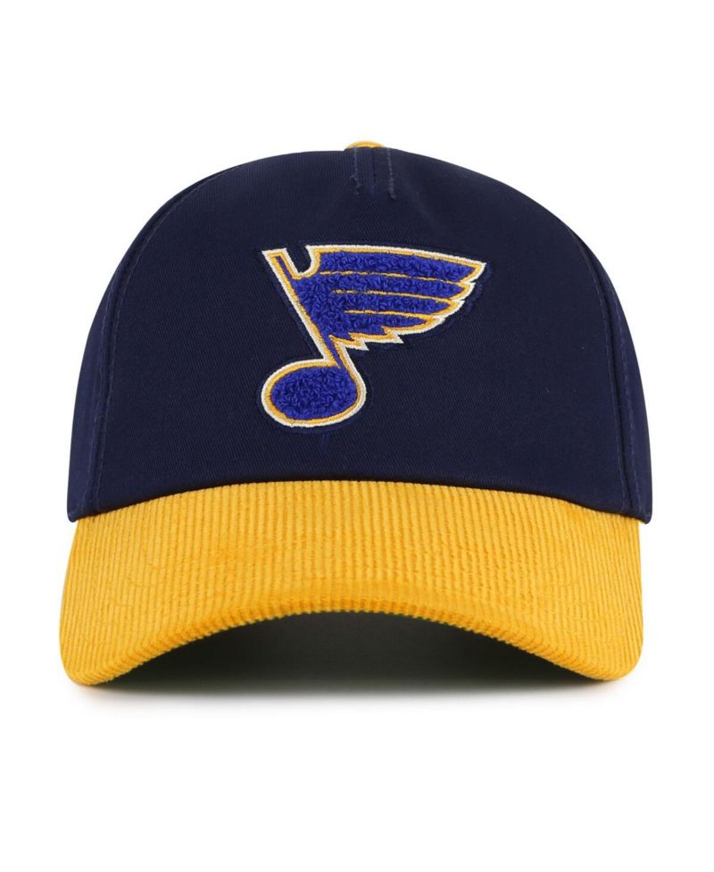 Men's Navy/Gold St. Louis Blues Burnett Adjustable Hat