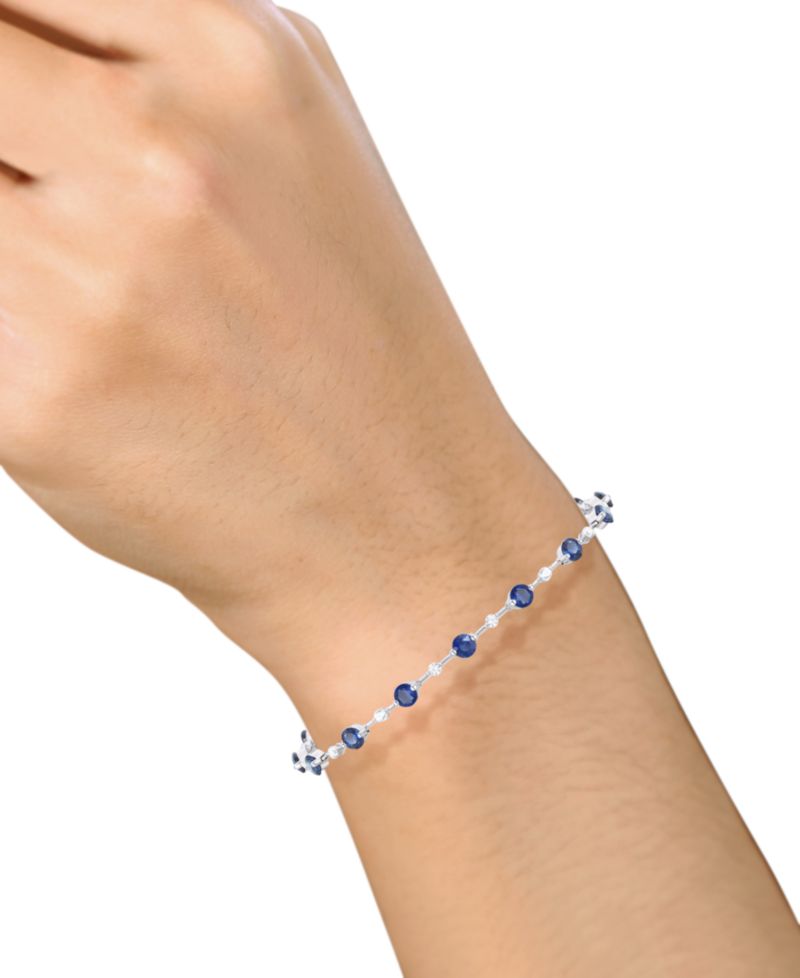 Emerald (2-1/8 ct. t.w.) & Diamond (1/2 ct. t.w.) Bracelet in 14k Gold (Also in Ruby & Sapphire)