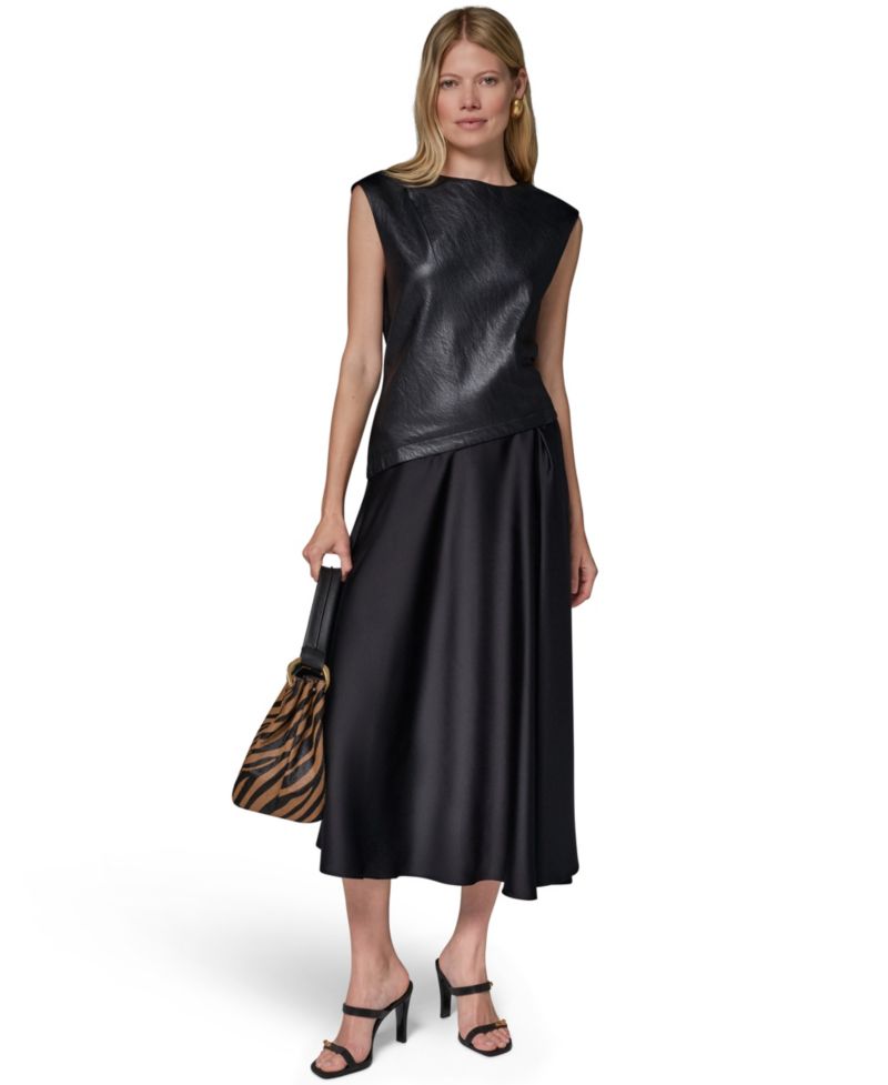 Women's Sleeveless Boat Neck Dress