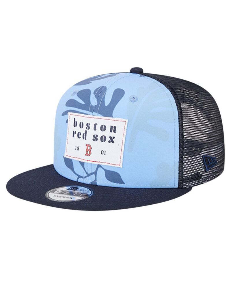 Men's Navy Boston Red Sox Bikini Bottom Trucker 9FIFTY Snapback Hat