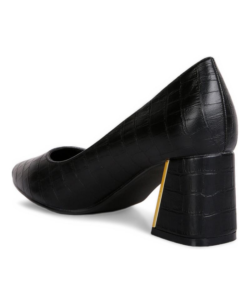 emersyn croc block heel pump