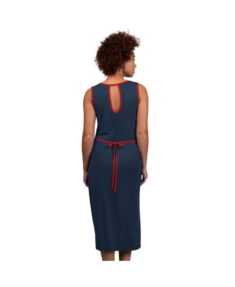 Women's Navy Atlanta Braves Center Field Maxi Dress