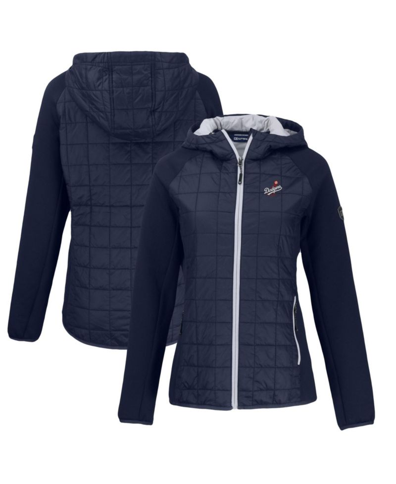 Women's Navy Los Angeles Dodgers Cooperstown Collection Rainier PrimaLoft Eco Full-Zip Hybrid Jacket