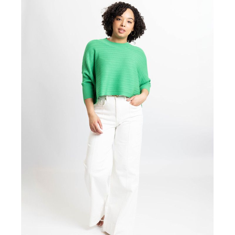 Women's Brooklyn Lightweight Textured Cropped Sweater