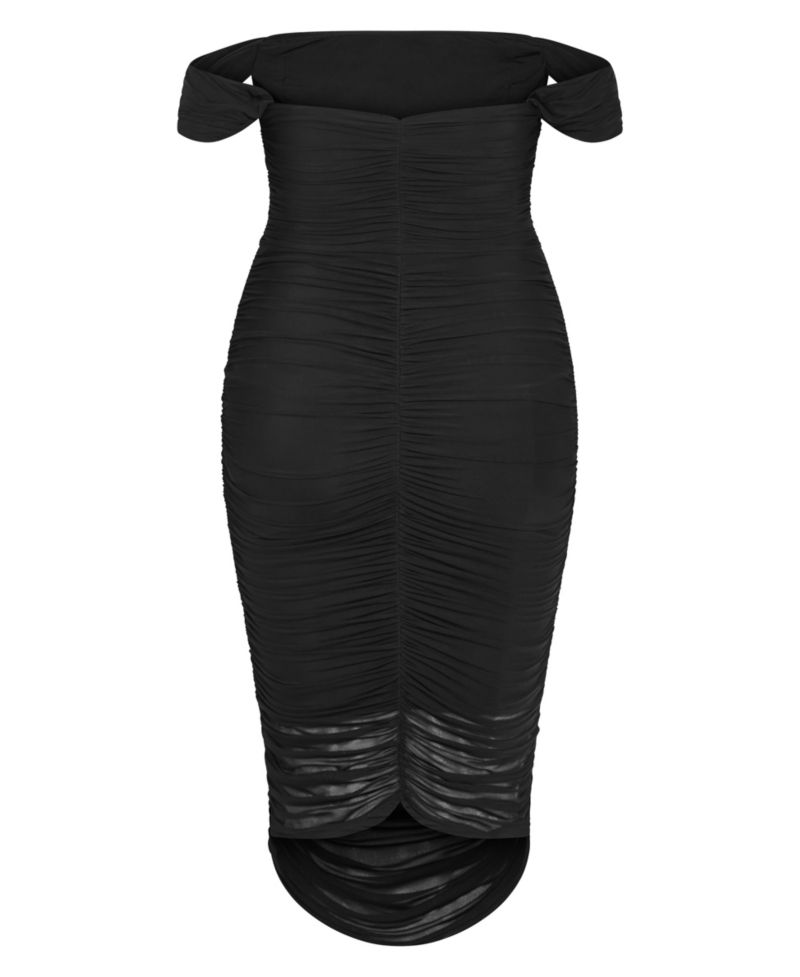 Women's Plus Size Alyssa Ruched Midi Dress