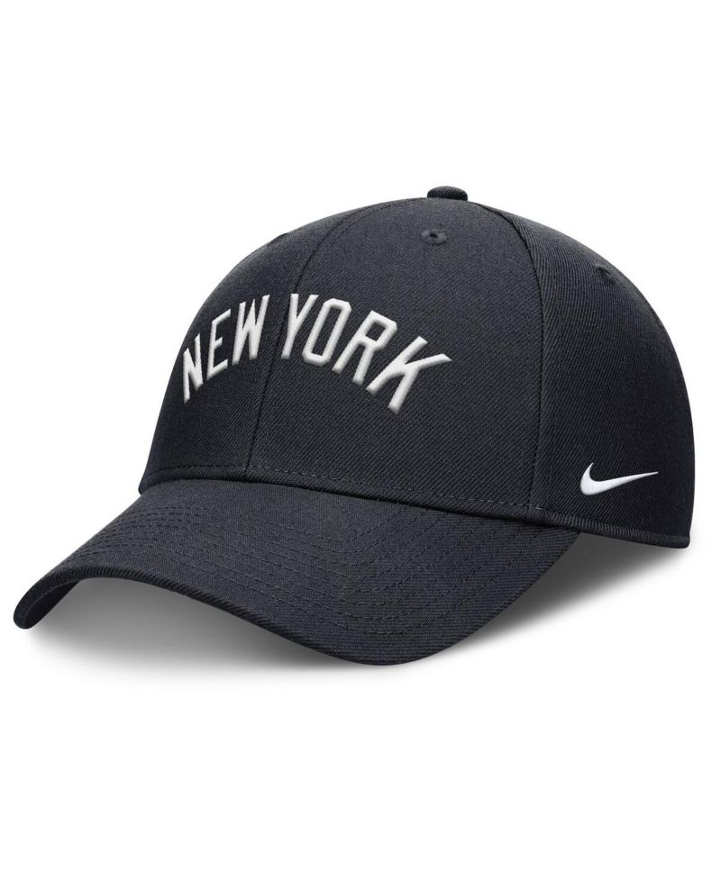 Men's Navy New York Yankees Rise Gaberdine Adjustable Hat