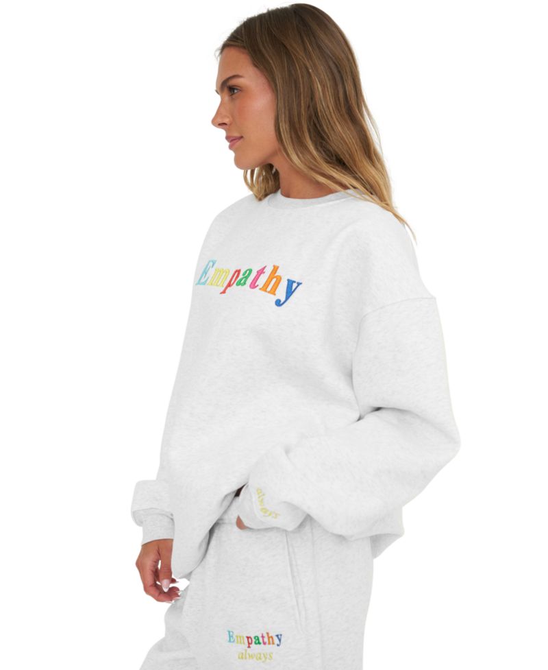 Juniors' Classic Crewneck Oversized Graphic Sweatshirt