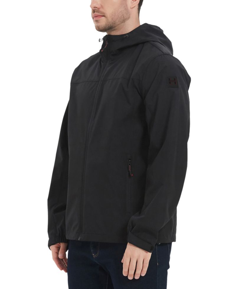 Men's All-Season Lightweight Stretch Hooded Rain Jacket