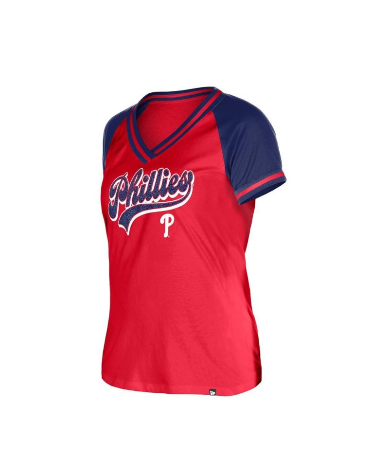 Women's Red Philadelphia Phillies Gameday V-Neck T-Shirt