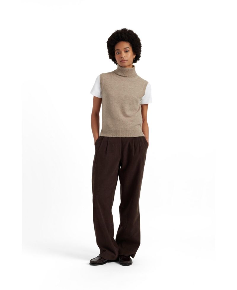 Women's Wool-Cashmere High-Neck Tank