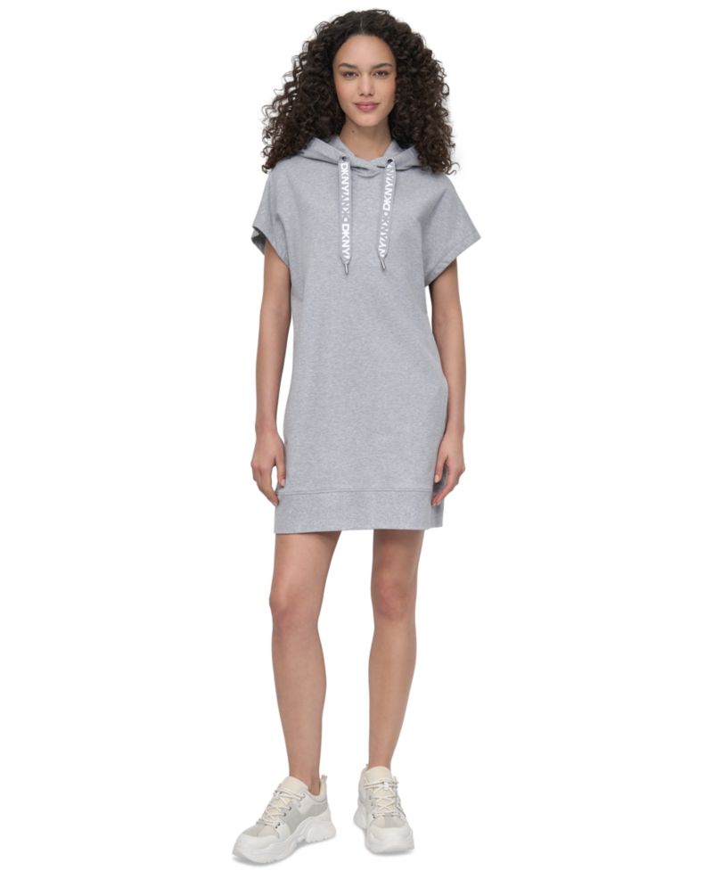 Women's Two-Tone Hooded Mini Dress