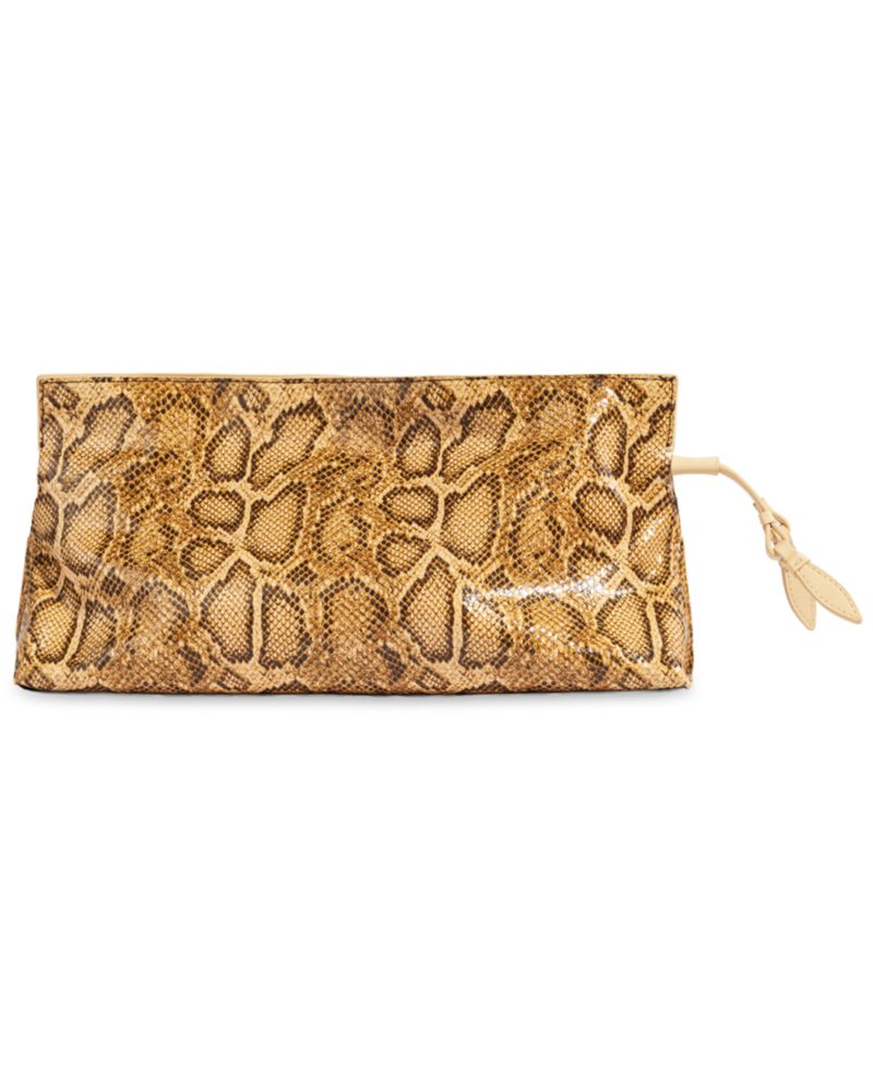 Poppy Oversized Medium Leather Clutch Handbag