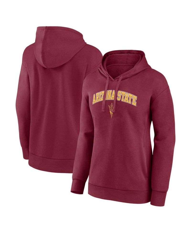 Women's Maroon Arizona State Sun Devils Evergreen Campus Pullover Hoodie