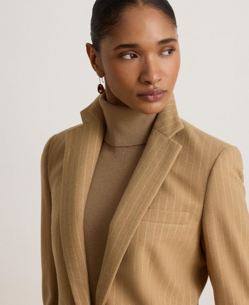 Women's Pinstripe Wool-Blend Blazer